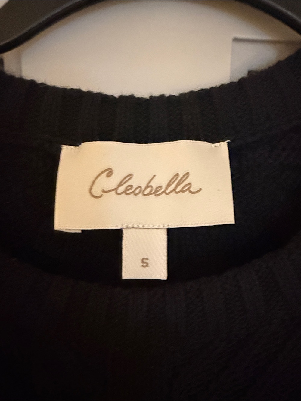 Cleobella Black Ribbed Crewneck Sweater - Picture 2 of 3